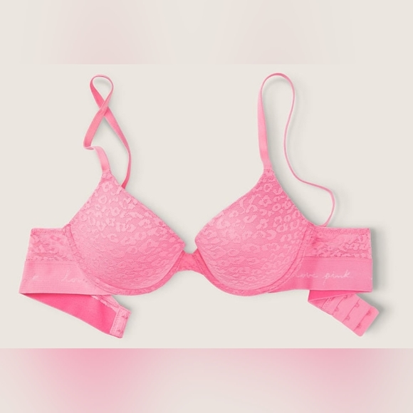 NWT Victorias Secret Padded Pushup Wear Everywhere Bra Dreamy Barbie Pink  36DD - Picture 5 of 6